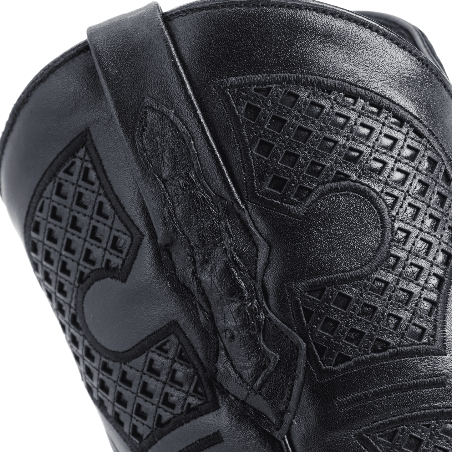 Bota Sinaloa en Piel de Avestruz Negro BH204