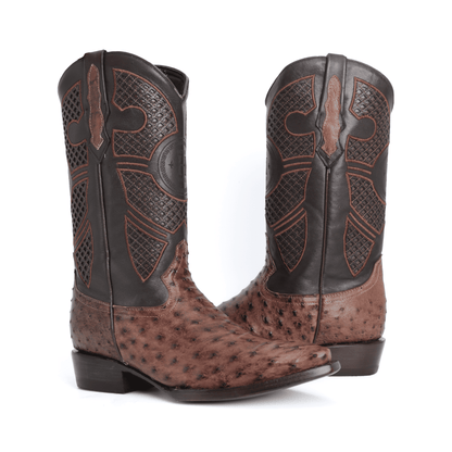 Bota Sinaloa en Piel de Avestruz Café BH202