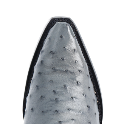 Bota Sinaloa en Piel de Avestruz Gris BH201