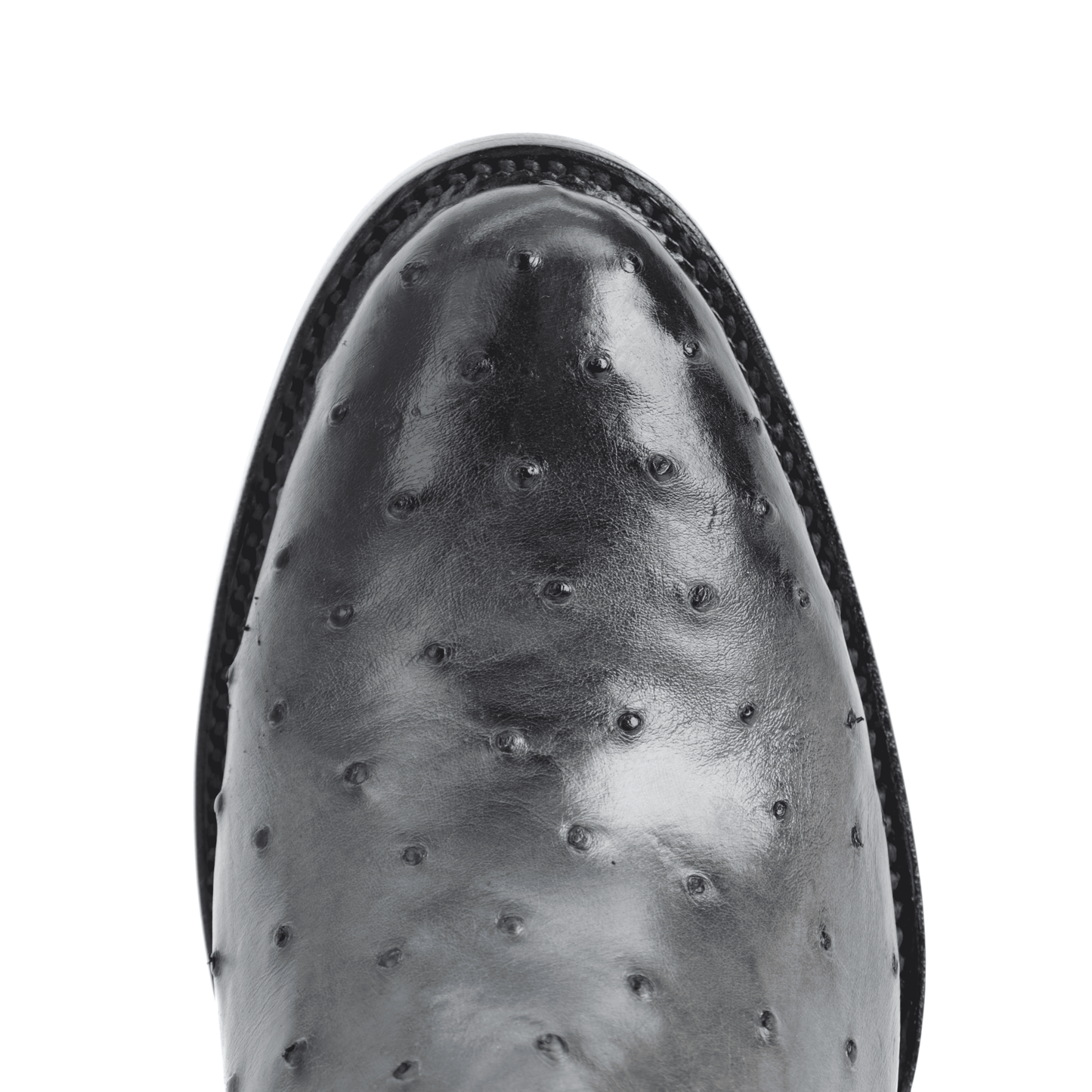 Botín Franchesco en Piel de Avestruz Gris BH109