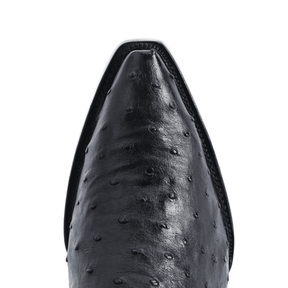 Bota Sinaloa en Piel de Avestruz Negro BH204