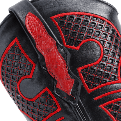 Bota Sinaloa en Piel de Avestruz Rojo BH203
