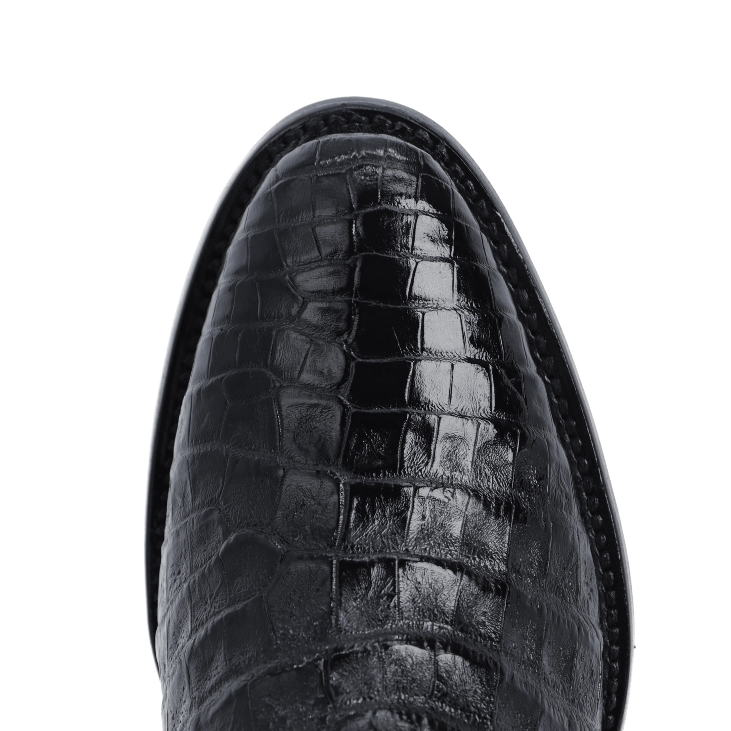 Botín Franchesco en Piel de Caimán Negro BH103