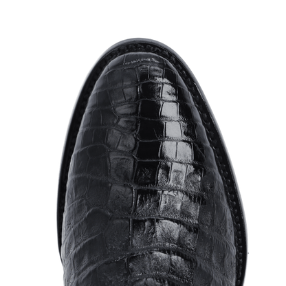 Botín Franchesco en Piel de Caimán Negro BH103